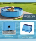 Piscine pliable chien SplashTrip 120 Dimensions